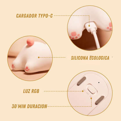 Lámpara de conejo graduable, recargable por USB - BunnyGlow